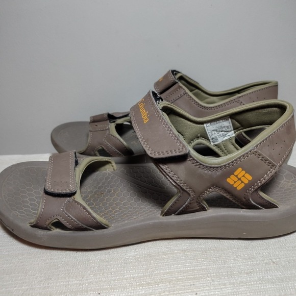 Columbia Hiking Sandals Mens 11 Strappy Brown‎ Hook & Loop Casual YM5363-255 - Picture 4 of 15